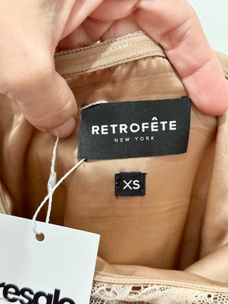 Retrofete strapless lace long dress, XS