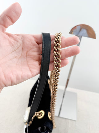 Gucci quilted velvet marmont bag small