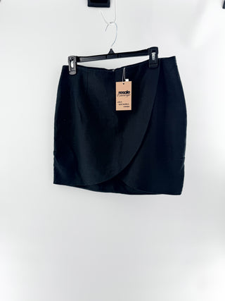 Chosen by Tuchuzy linen faux wrap mini skirt, L