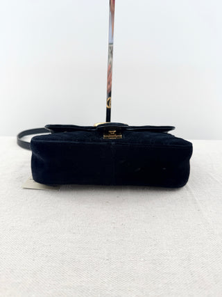Gucci quilted velvet marmont bag small