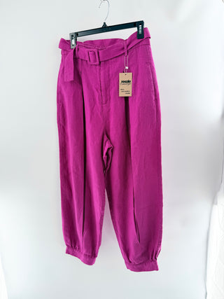 Farm Rio linen balloon pants, M