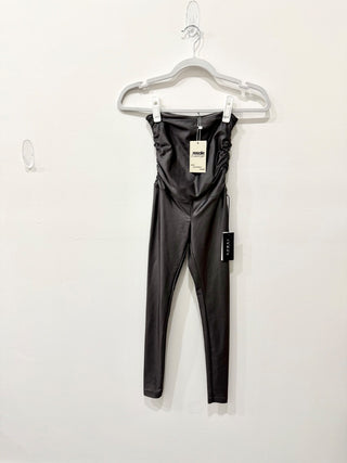 Koral gray shiny jumpsuit NWT, XS