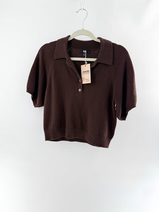 Paige cotton blend knit top, S