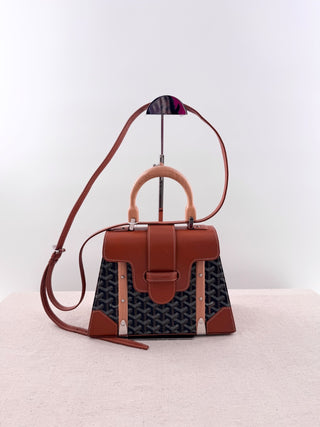 Goyard goyardine saigon top handle bag