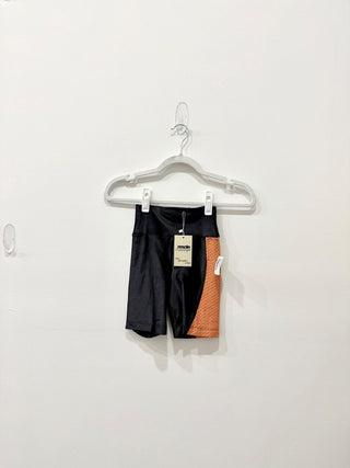Koral black orange mesh insert cycle shorts, XS
