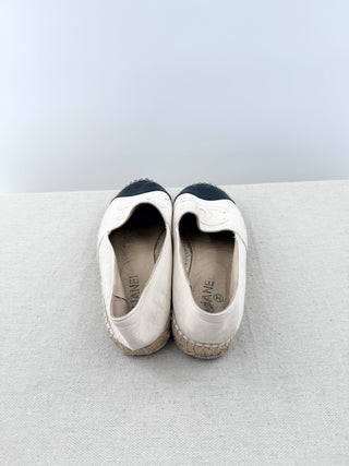 Chanel lambskin leather espadrille shoes, 38