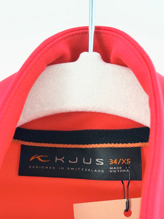 kjus performance half-zip midlayer top featuring stretch fabric with mock neck, XS