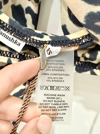 Nanushka 3 piece set bikini set and maxi skirt leopard print NWT, XS