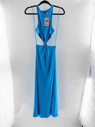 Alexis sleeveless cut out maxi satin dress, S