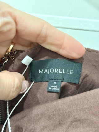 Majorelle Tawny Puff Sleeve Sweetheart Neck Corset Top Brown Women's Size XS