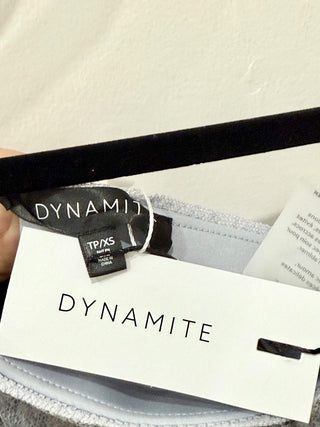 NWT Dynamite Sequinned Strapless Tube Maxi Dress Clear Gray Women's Size XS