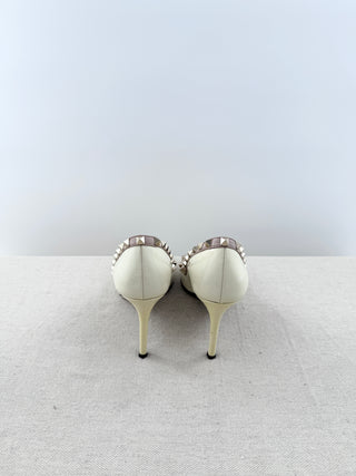Valentino patent leather pointy toe rock stud pumps, 37
