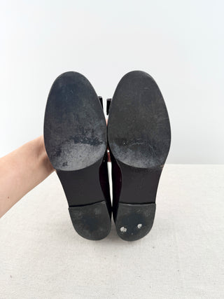 Ferragamo patent leather flats, 7.5