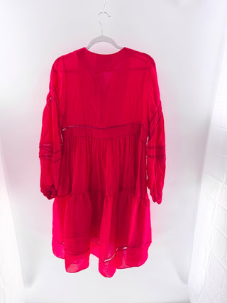 Cynthia Rowley Roma Lace Trim Dress, M