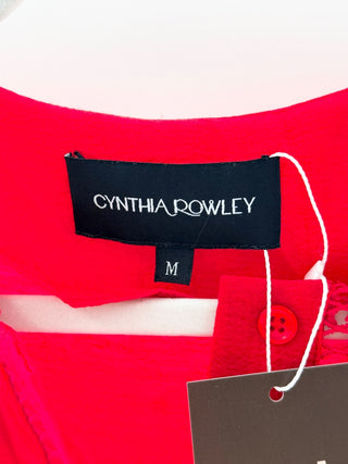 Cynthia Rowley Roma Lace Trim Dress, M