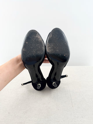 Gucci Crystal embellished cone heel sandals, 9.5 B