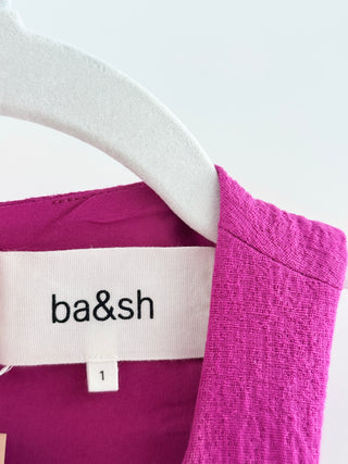 NWT Ba&Sh Tibbi Sleeveless Cutout Mini Shift Dress Fuchsia Women's Size 1 / S