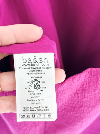 NWT Ba&Sh Tibbi Sleeveless Cutout Mini Shift Dress Fuchsia Women's Size 1 / S