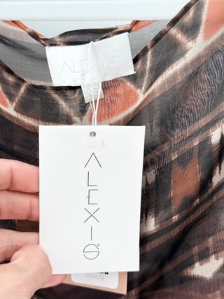 Alexis semi sheer set top and pants, XS