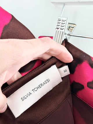 Silvia Tcherassi matching silk set crop top and pants, M