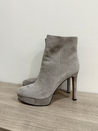 NWOT Veronica Beard Dali Suede Stiletto Heel Platform Ankle Boots Gray Women's 9