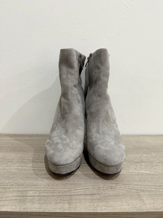 NWOT Veronica Beard Dali Suede Stiletto Heel Platform Ankle Boots Gray Women's 9