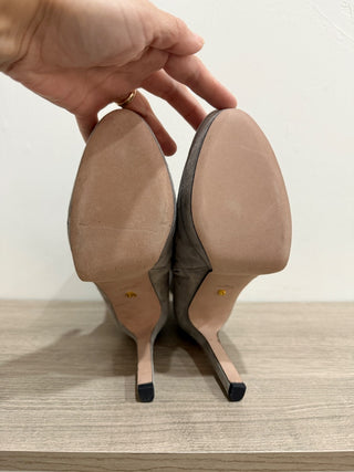 NWOT Veronica Beard Dali Suede Stiletto Heel Platform Ankle Boots Gray Women's 9