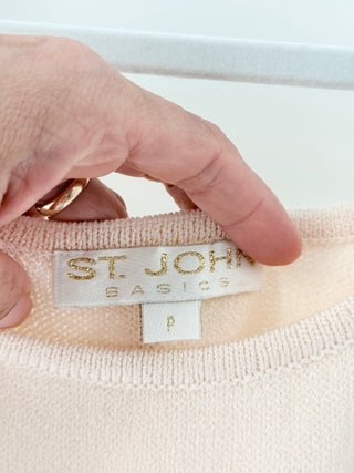 St. John 3 piece matching knit embroidered set, S / 2