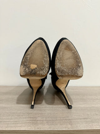 Giuseppe Zanotti Eva 105 Suede Ankle Platform Booties Black Women's Size EU 39