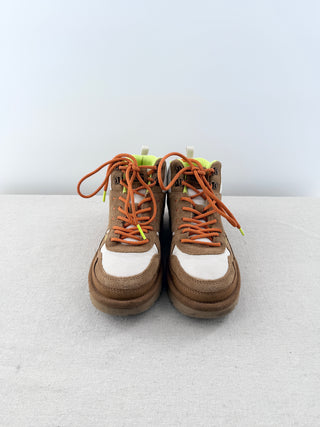 Ugg Highland Suede Lace Up High Ankle Boots Camel Brown Women's Size US 7.5