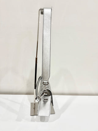 Fendi PVC Vitello Catalan Sequin leather Baguette Bag Argento Women's