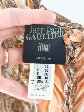 Jean Paul Gaultier Vintage paisley mesh halter dress, 8
