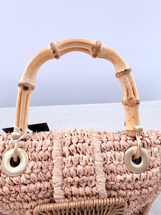 Pamela Munson Avis Handwoven Raffia Handbag