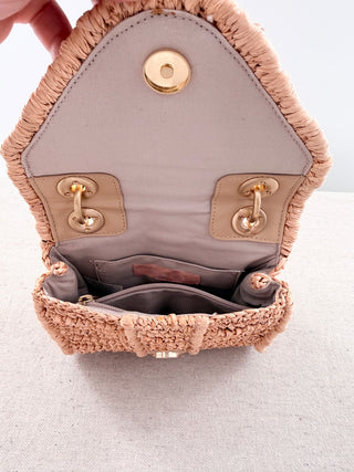Pamela Munson Avis Handwoven Raffia Handbag
