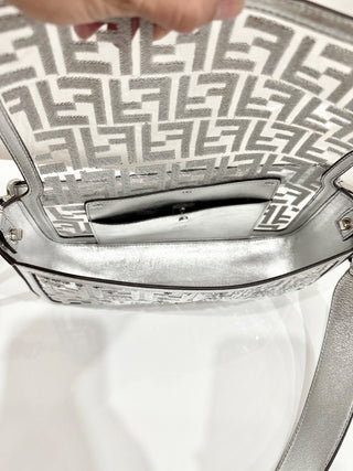 Fendi PVC Vitello Catalan Sequin leather Baguette Bag Argento Women's