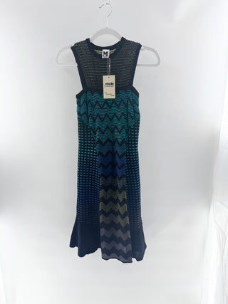 Missoni Multicolor zigzag knit sleeveless dress, XS