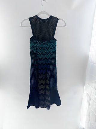 Missoni Multicolor zigzag knit sleeveless dress, XS