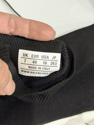 Balenciaga Neoprene Knit Speed Mid Sock Sneakers Black Pink Womens Size US 10