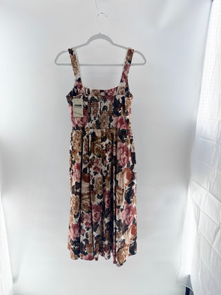 Avec les filles Floral print corset midi dress, 4