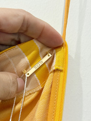 Alexis Lef Floral Asymmetric Neck One Shoulder A-Line Maxi Dress Yellow Size M