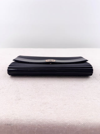 Tory Burch ribbed hard shell clutch bag