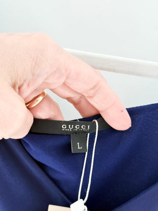 Gucci jersey mini dress within horse bit detail, L