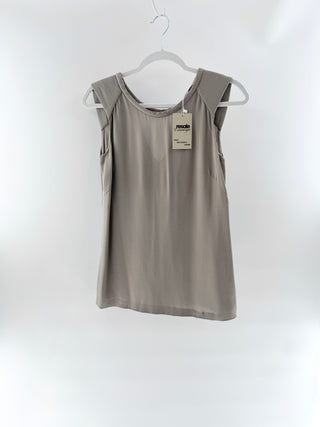 Brunello Cucinelli sleeveless silk top, S