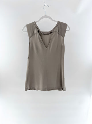 Brunello Cucinelli sleeveless silk top, S
