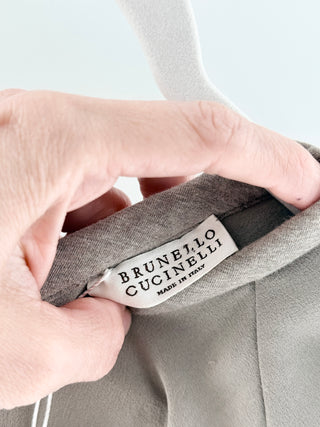Brunello Cucinelli sleeveless silk top, S