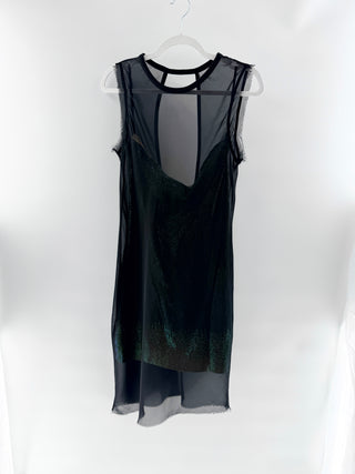Diesel 2 layer consuelo dress sequin strapless with tulle overlay, S