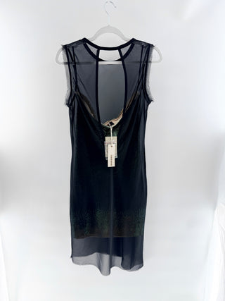 Diesel 2 layer consuelo dress sequin strapless with tulle overlay, S