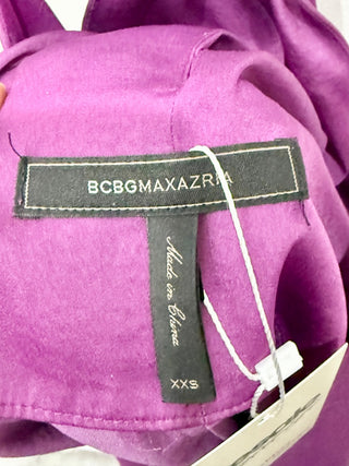 BCBGMaxazria Edita Sleeveless Twist Back High-Low Tank Top Magenta Women's S