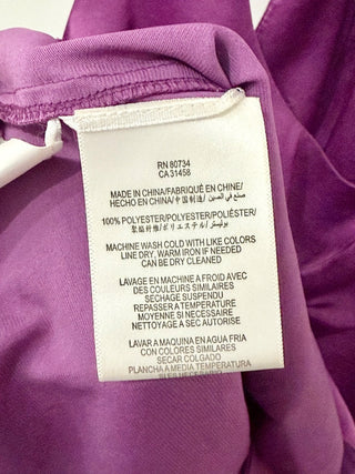 BCBGMaxazria Edita Sleeveless Twist Back High-Low Tank Top Magenta Women's S