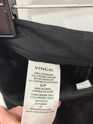 Vince Jersey Ponte Knit Mid-Rise Slim-Fit Pull-On Trousers Black Women's Size S
